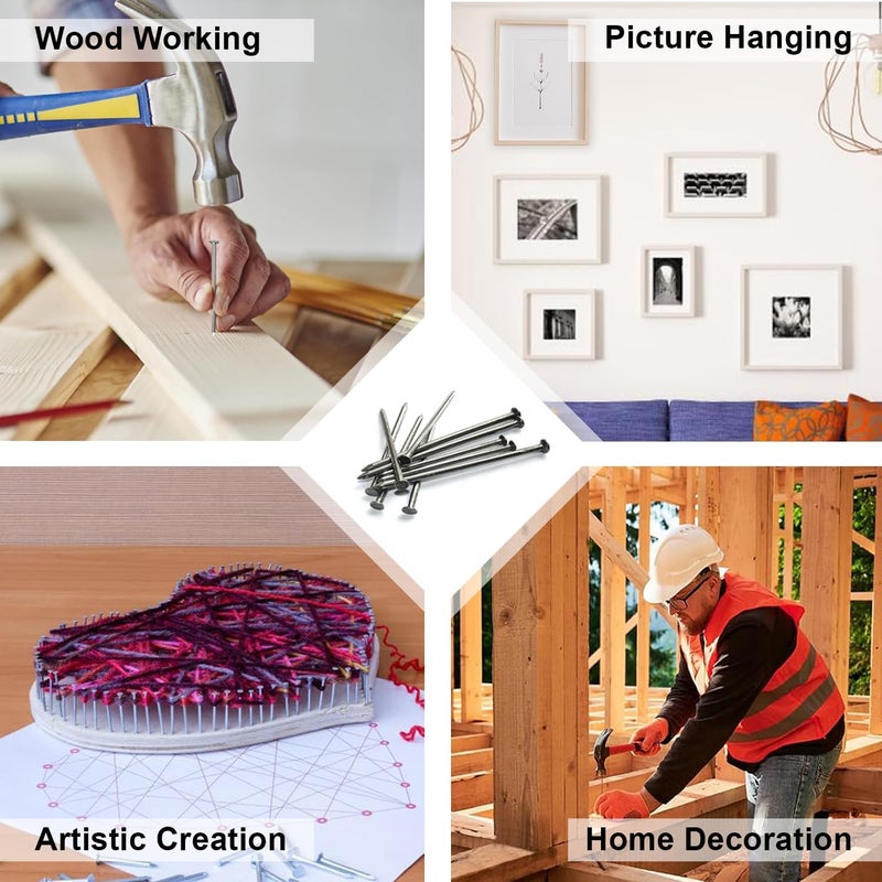 Duravel High Strength Round Head Nails for Carpentry and Electrical Work (Pack of 10, 1 inch) - Image 4